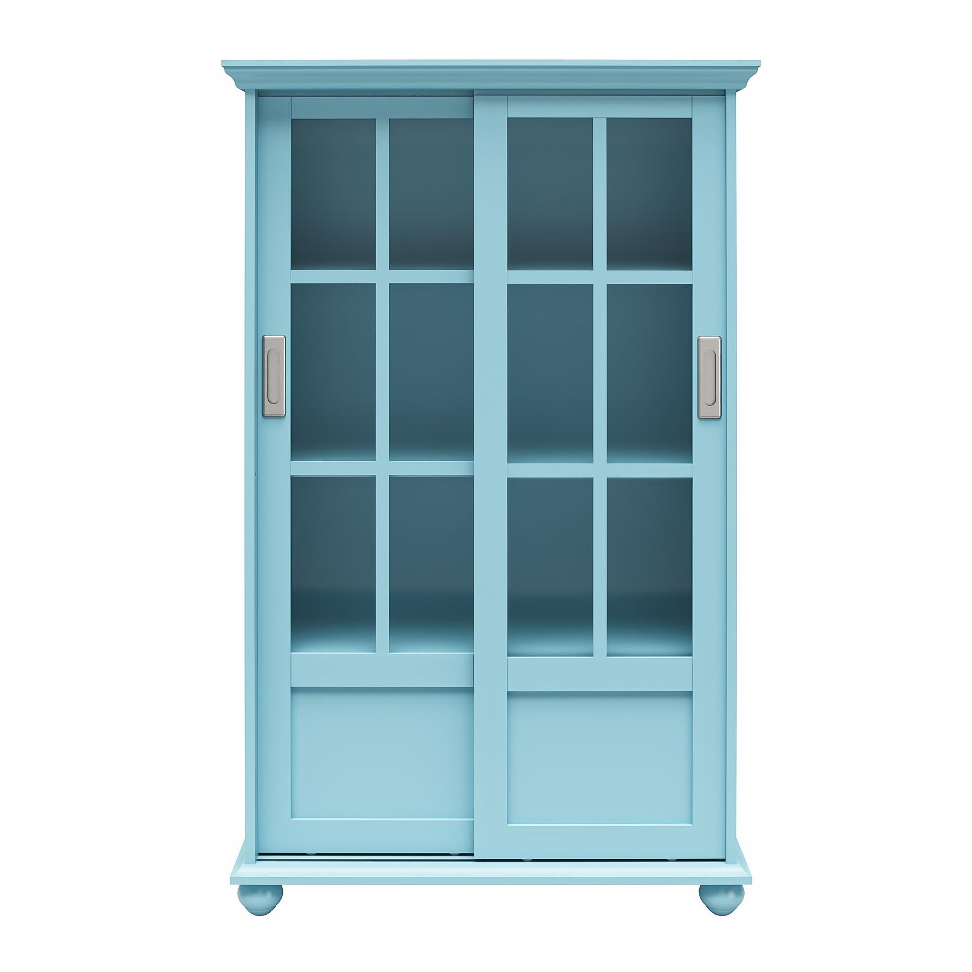 Aaron Lane Tall Bookcase with 2 Sliding Glass Doors