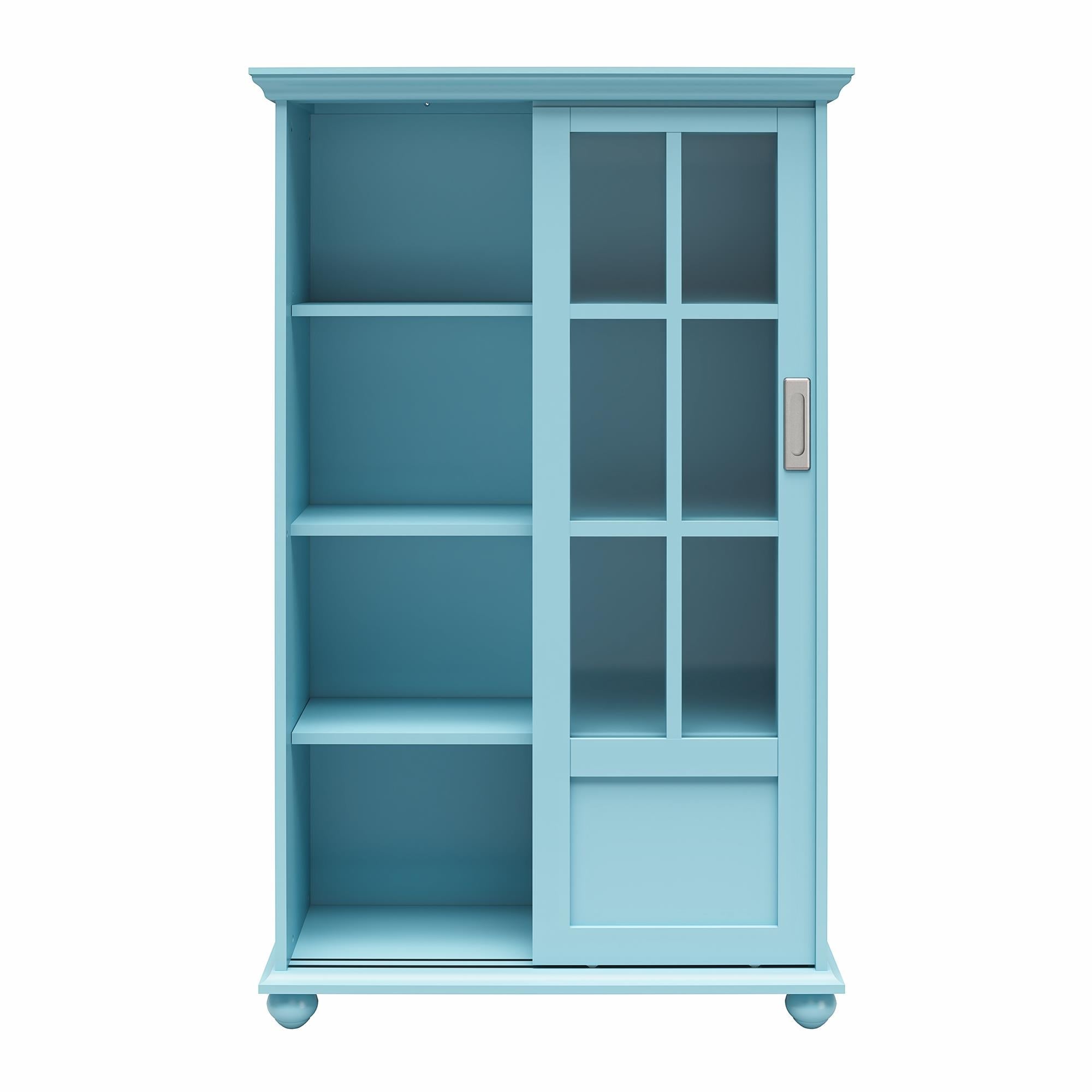 Aaron Lane Tall Bookcase with 2 Sliding Glass Doors