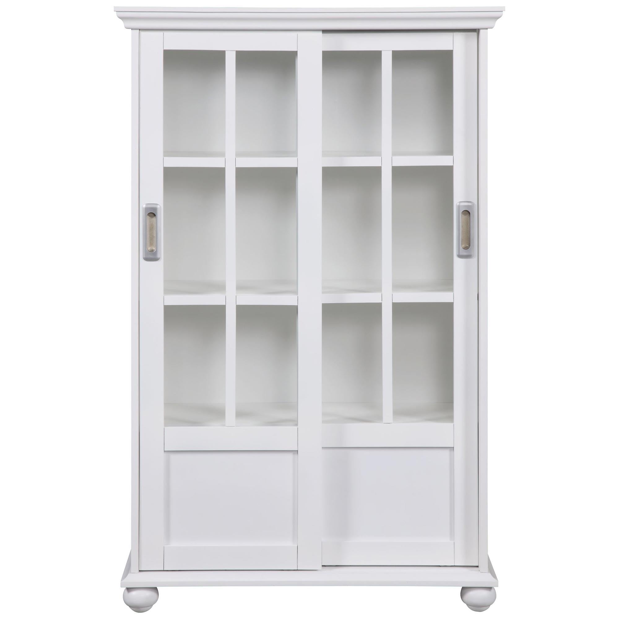 Aaron Lane Tall Bookcase with 2 Sliding Glass Doors