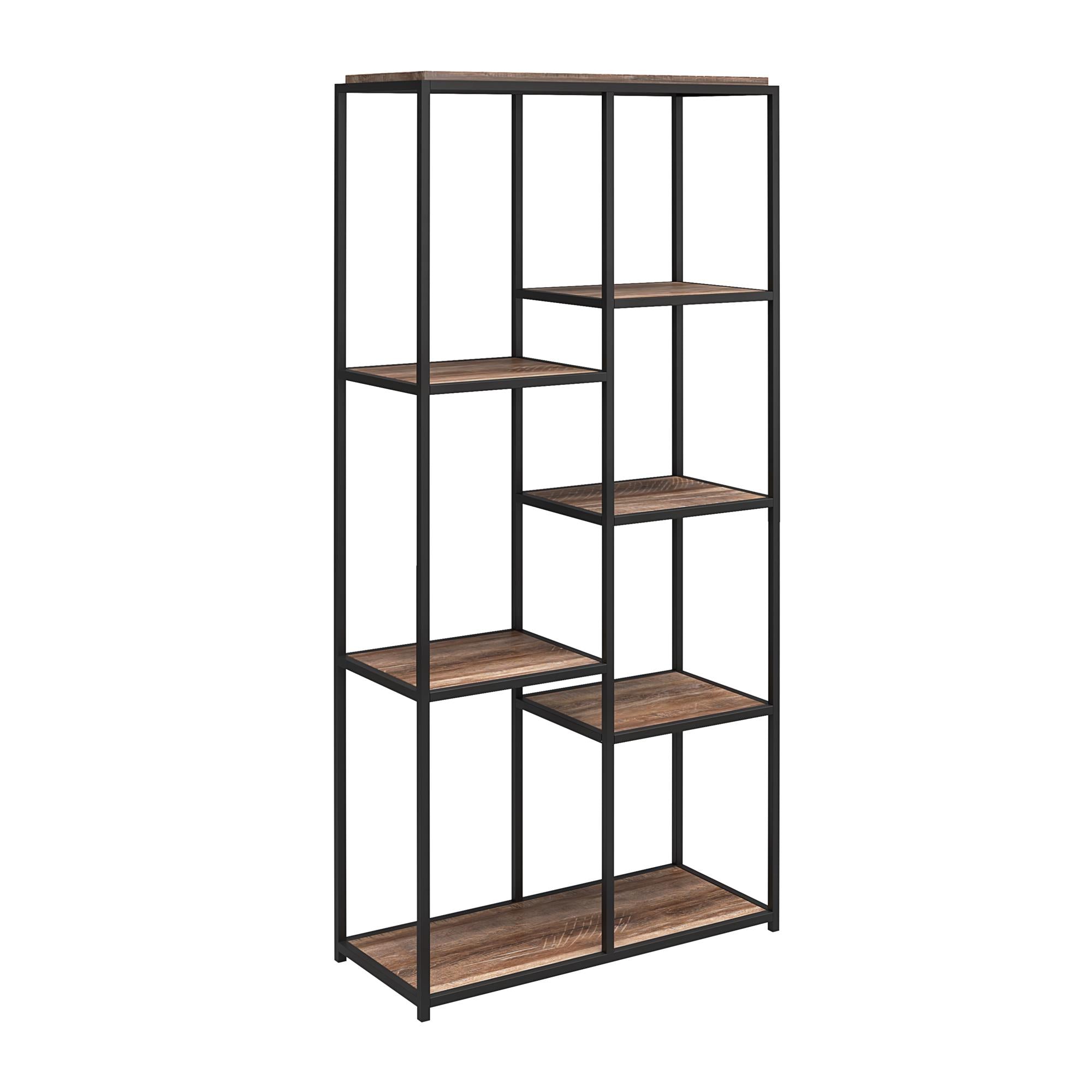 Fayette 5 Open Shelf Bookcase with Sturdy Metal Frame