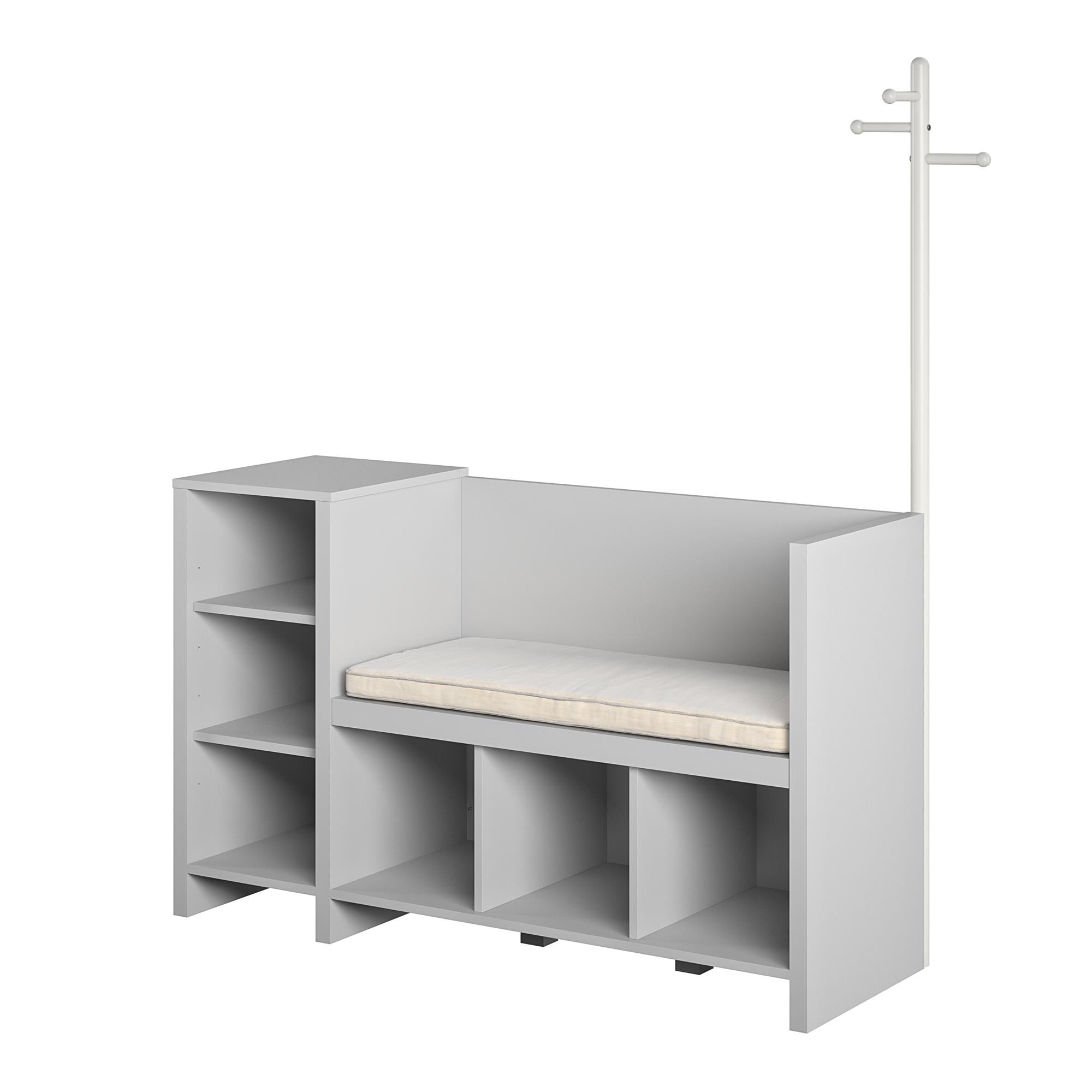 Jocelyn Storage Bench and Coat Rack with 6 Shelves