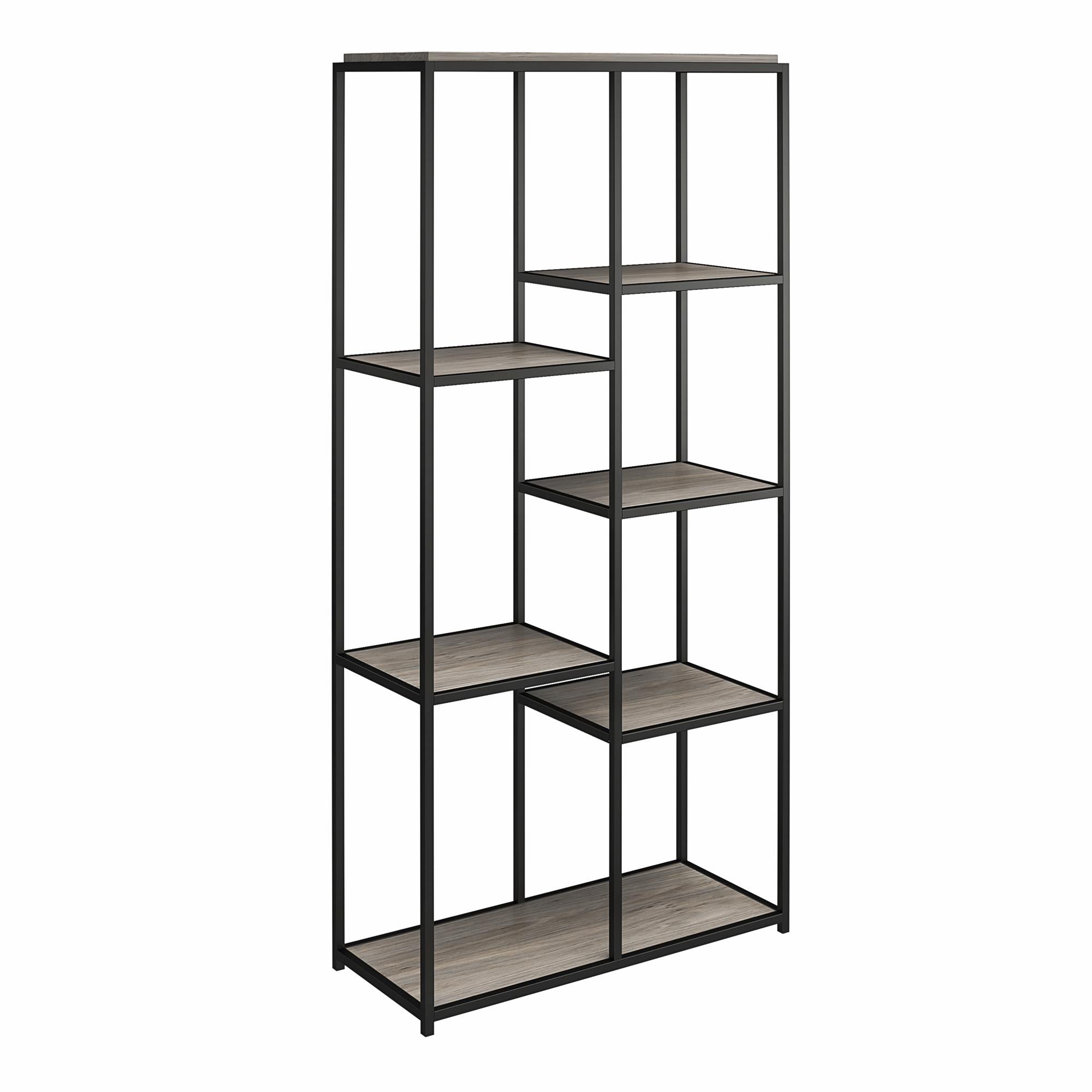 Fayette 5 Open Shelf Bookcase with Sturdy Metal Frame